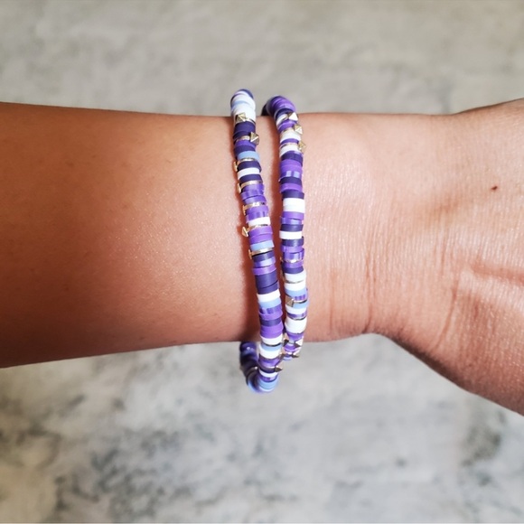 NWT Kendra Scott Reece Gold Wrap Bracelet in Purple Mix - Picture 4 of 6